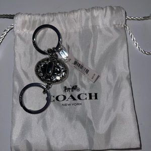 Coach keychain, silver